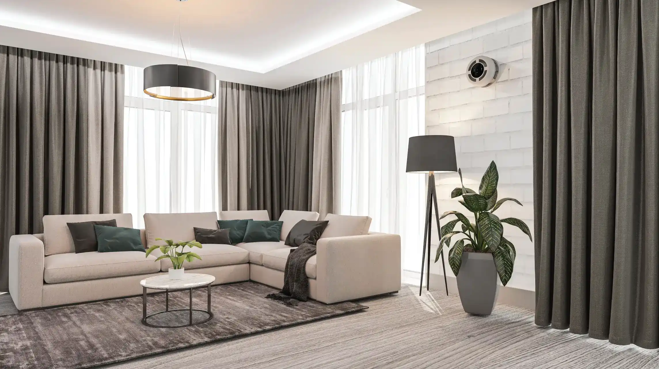 Installazione VMC Prana in un salotto residenziale